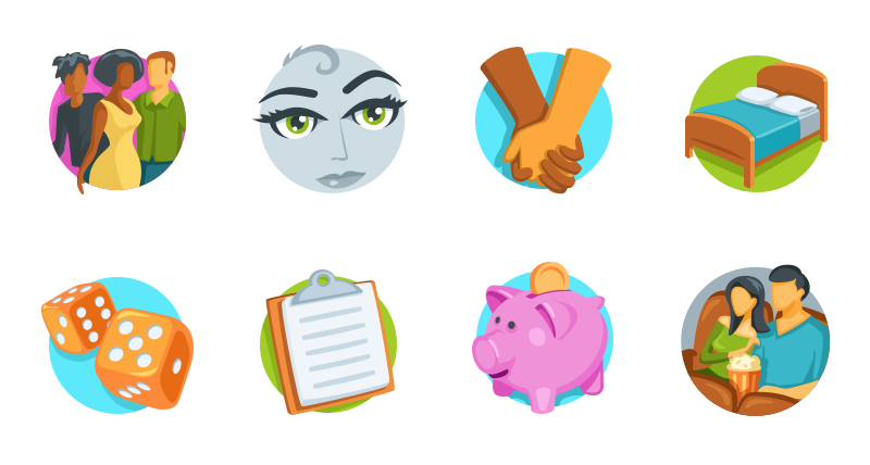 Sweet Pea Dating Profile Icons